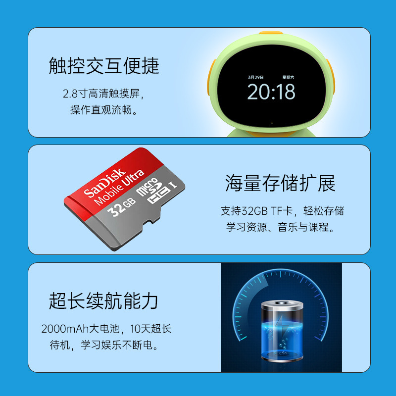 Ai Large Model Robot Reading Pen Can Interrupt Chat, Alarm Clock, Himalaya Music, K12 Dictionary Pen