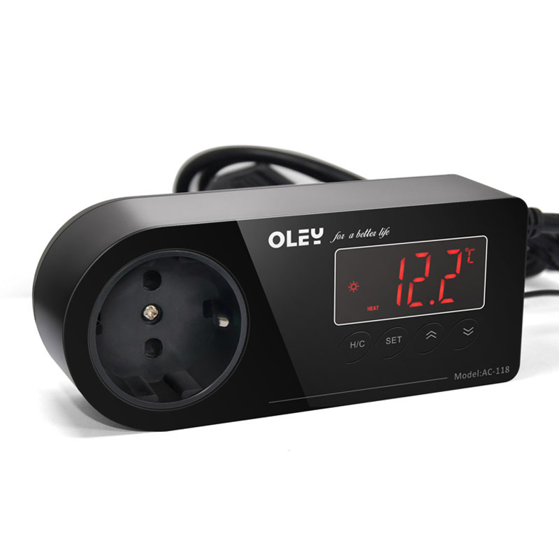 Export European Standard Thermostat Pet Smart Switch Aquarium Reptile Heating Digital Display Digital Thermostat AC-118