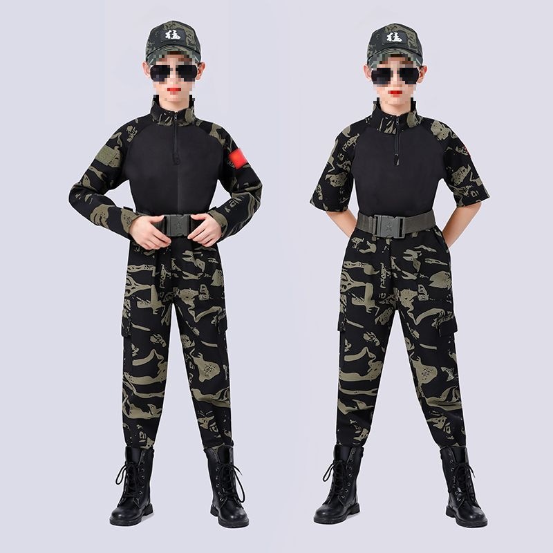 Children's Camouflage Suits for Boys and Girls, Primary and Secondary School Students, Kindergarten Military Training Uniforms, Outdoor Summer Camps, Soldiers, Autumn and Winter