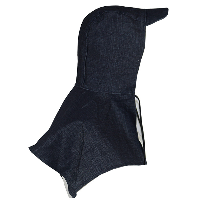 Denim shawl cap large dust cover head hood workshop labor protection cloak polished carrying Hood glasses cap
