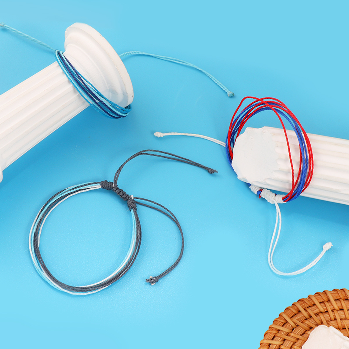 Jewelry colorful wax thread hand-woven couple friendship bracelet suit cross-border exclusive