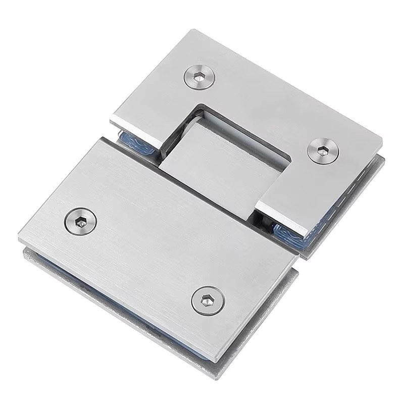 Thickened 304 Stainless Steel 90-Degree Bathroom Clip Shower Room Hinge Matte Black Glass Door Clip Hinge 180-Degree Folding Hinge