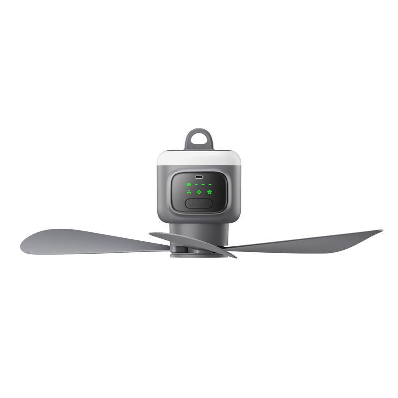 VK USB charging small ceiling fan camping fan dormitory with night light outdoor portable long endurance high wind