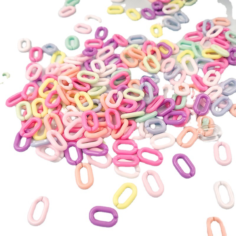 9*14mm Macaron plastic chain mask chain DIY mobile phone chain acrylic bag hanging candy color hand chain