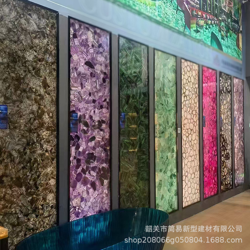 Snowflake transparent stone lamp box doorpost marble background wall decoration artificial imitation marble decoration material modeling cross-border