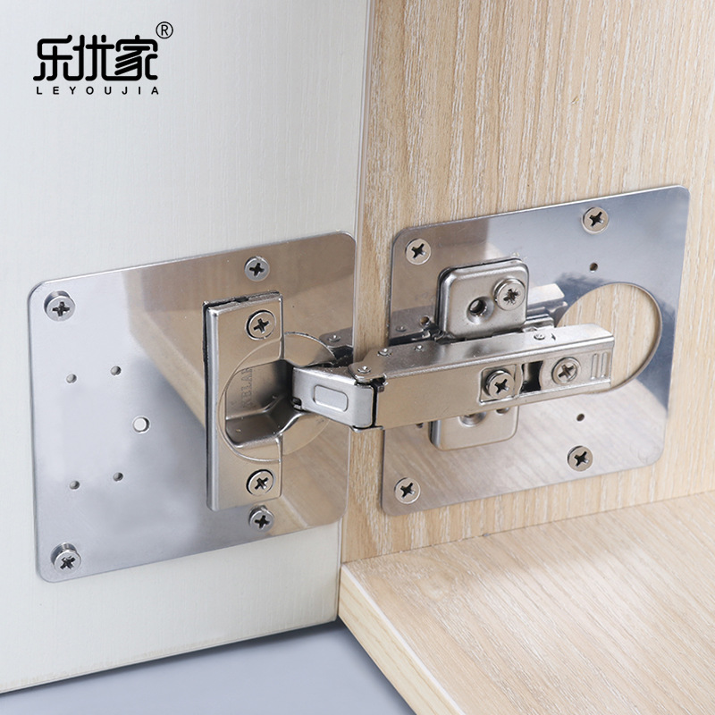 Amazon hot sale cabinet door hinge stainless steel cabinet hinge repair piece hardware accessories reinforcement mounting plate
