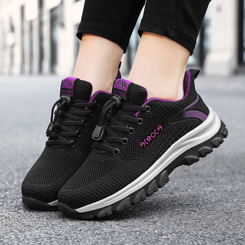 Old People's Shoes Women's Spring and Summer New Arrival Breathable Mesh sneaker Non-slip Comfortable Walking Shoes for Middle-aged and Elderly with Soft Sole