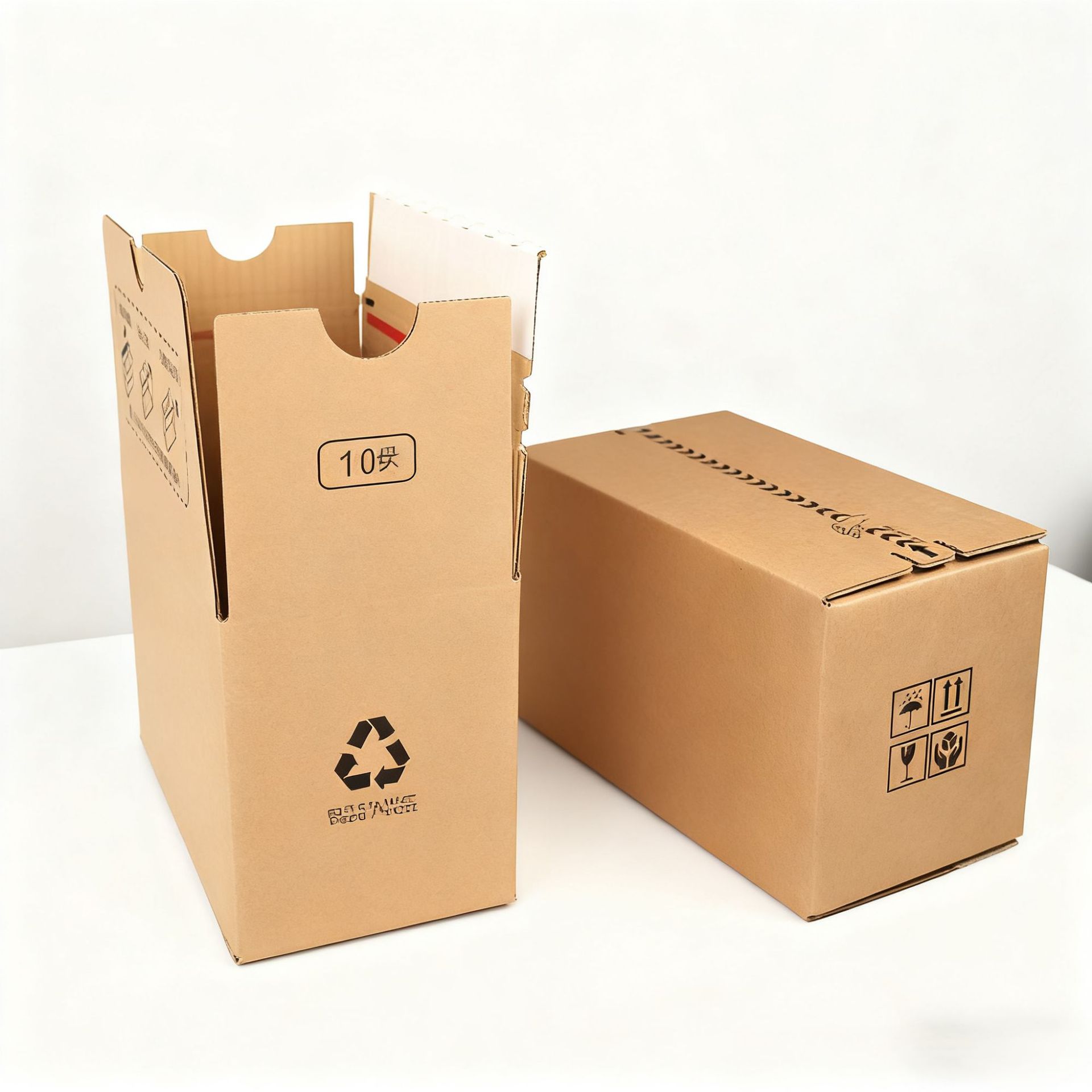 Three-Layer Zipper Carton Custom Corrugated Easy-Tear Tape-Free Tear-Off Strip Cosmetic Jewelry Express Delivery Carton