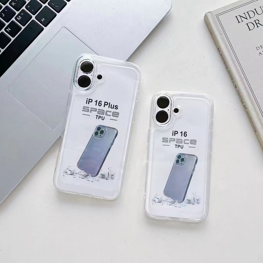For iPhone15/14 New Apple 13ProMax Transparent 12/11 Thickened Space Shell 16 Phone Case XS