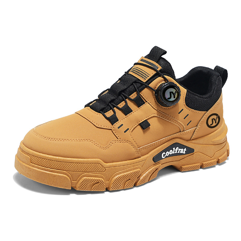 Autumn Men's Shoes 2024 New Breathable Workwear Shoes Men's Fashionable All-match Martin Boots Men's Platform Sports Skate Shoes