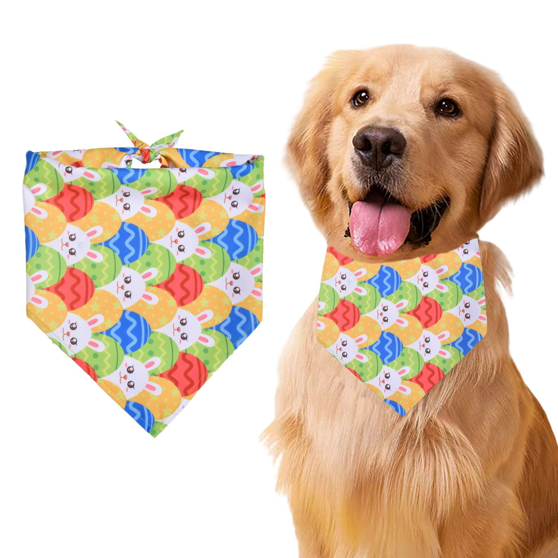 Cross-Border New Easter Pet Triangle Scarf Cat and Dog Holiday Saliva Scarf Pet Supplies Foreign Trade Wholesale