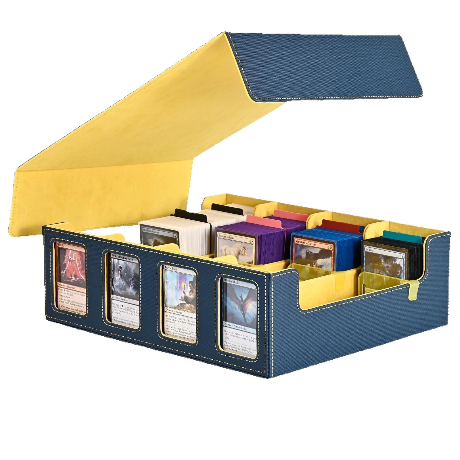 Four Rows of Magnets 300+ Windowed Storage Card Box Dice Drawer Box Vertical Box Horizontal Box 100+ Combination Retro