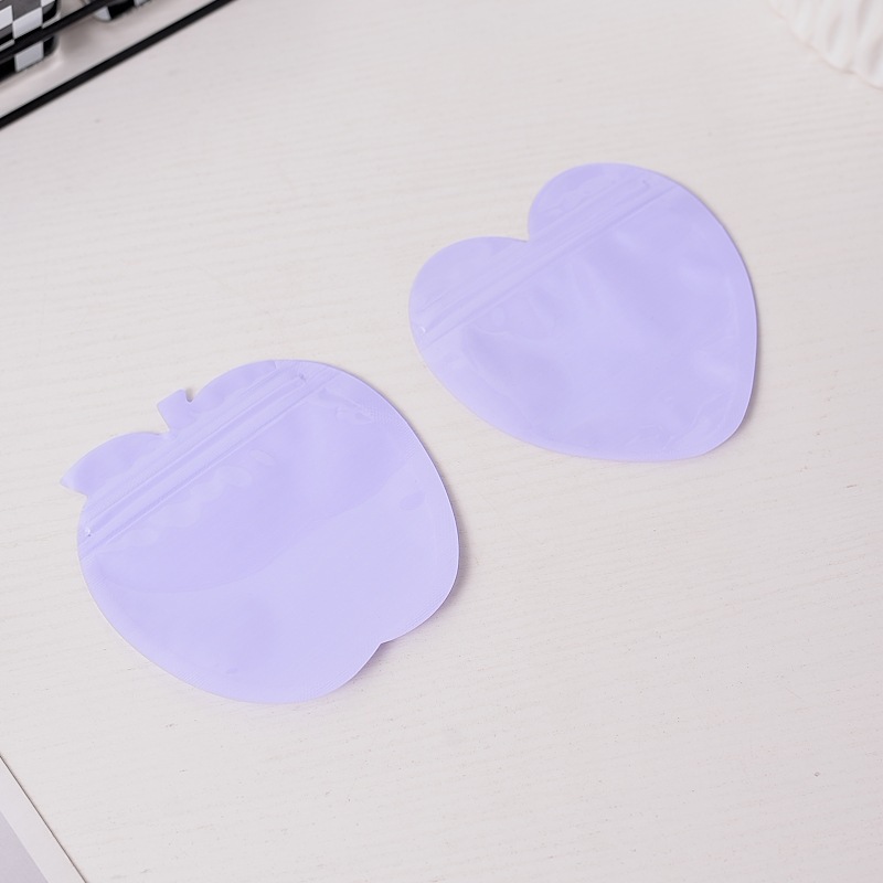 PVC Heart-Shaped Jewelry Small Bag Macaron Love Self-sealing Bag Gift Shaped Sealed Bag