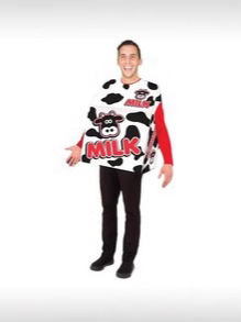 Amazon Halloween Adult Men and Women Funny Food Milk Box cosplay Performance Clothes