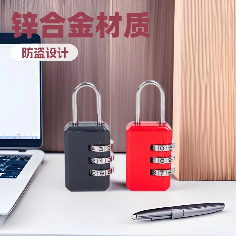 Manufacturer's In-Stock Zinc Alloy Combination Lock, Portable Mini Fingerprint Lock for Office, Home, Student Lockers, Anti-Theft