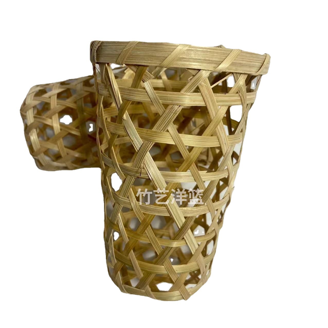 Net Celebrity Bamboo Basket Milk Tea Cup Bamboo Basket Milk Tea Basket Diabolo Cup Hot Selling Milk Tea Cup Net Celebrity Clock-in