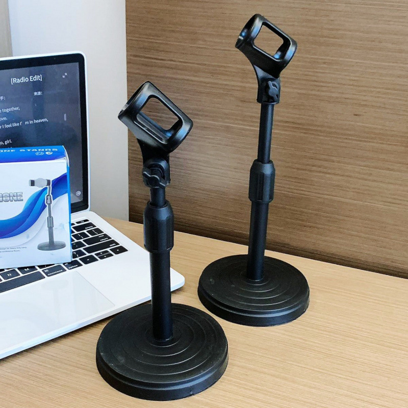 Microphone Stand, Mobile Phone Stand, Desktop Liftable Telescopic Recording Karaoke Microphone Stand, Mobile Phone Live Broadcast for Lazy People