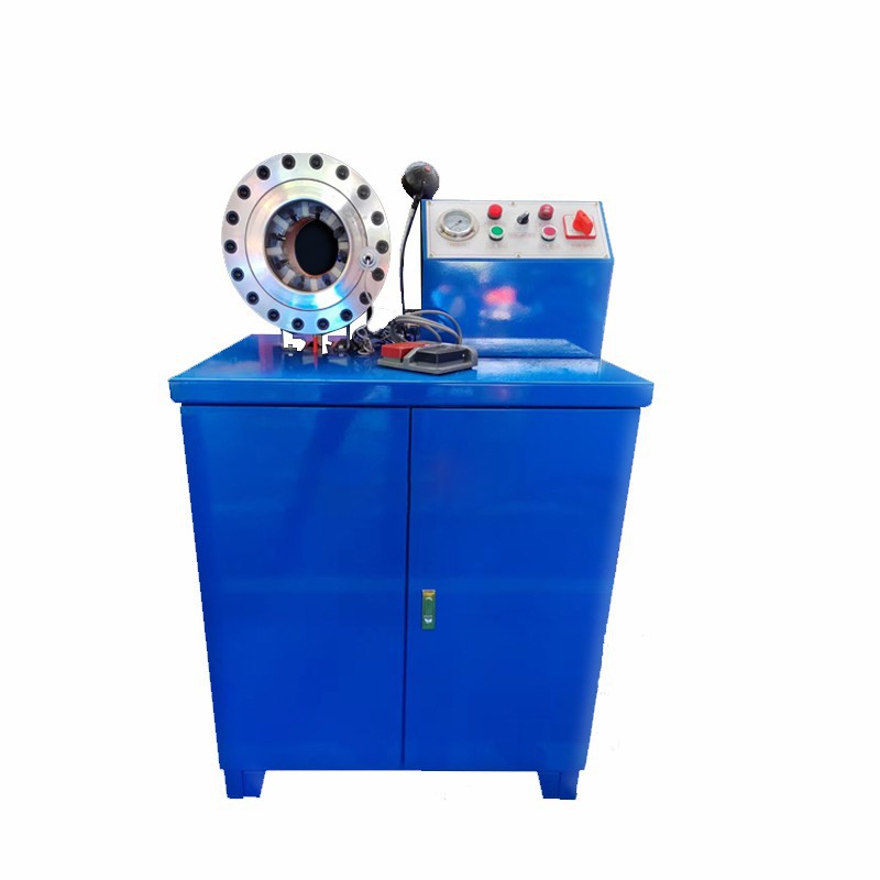 Hydraulic hose vertical pipe shrinking machine automatic buckle press pipe locking machine high pressure oil pipe pressing machine steel pipe shrinking machine