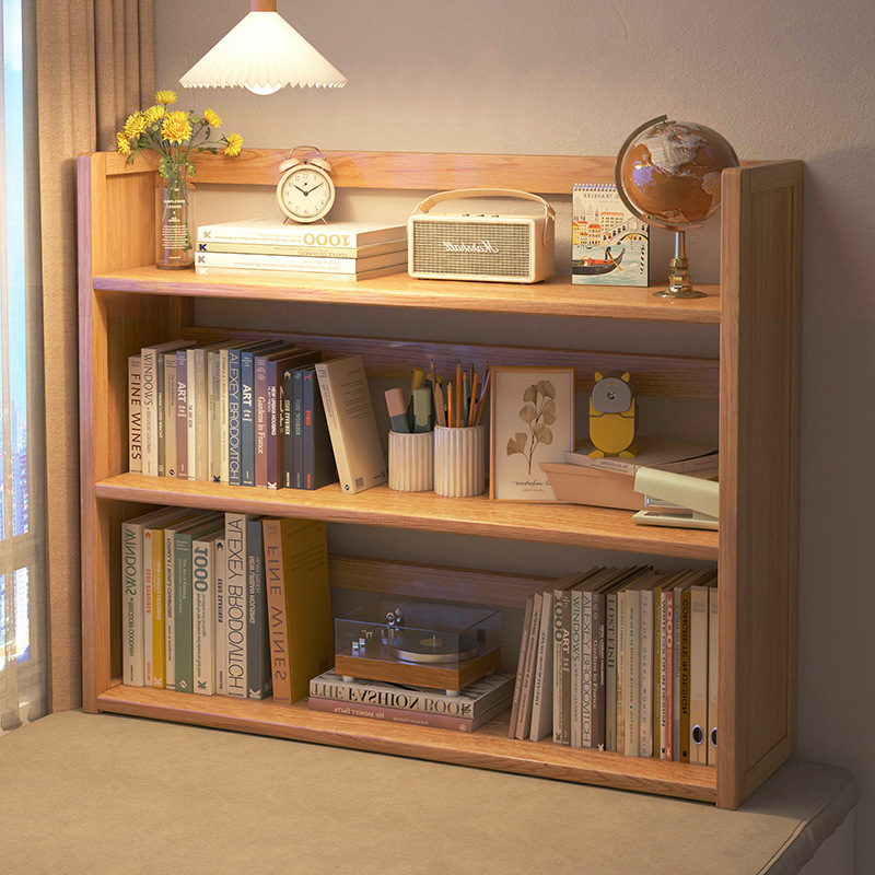 Простой настольный книжный шкаф для общежития многоуровневый стеллаж для хранения домашний организационный стеллаж для студентов с ящиком