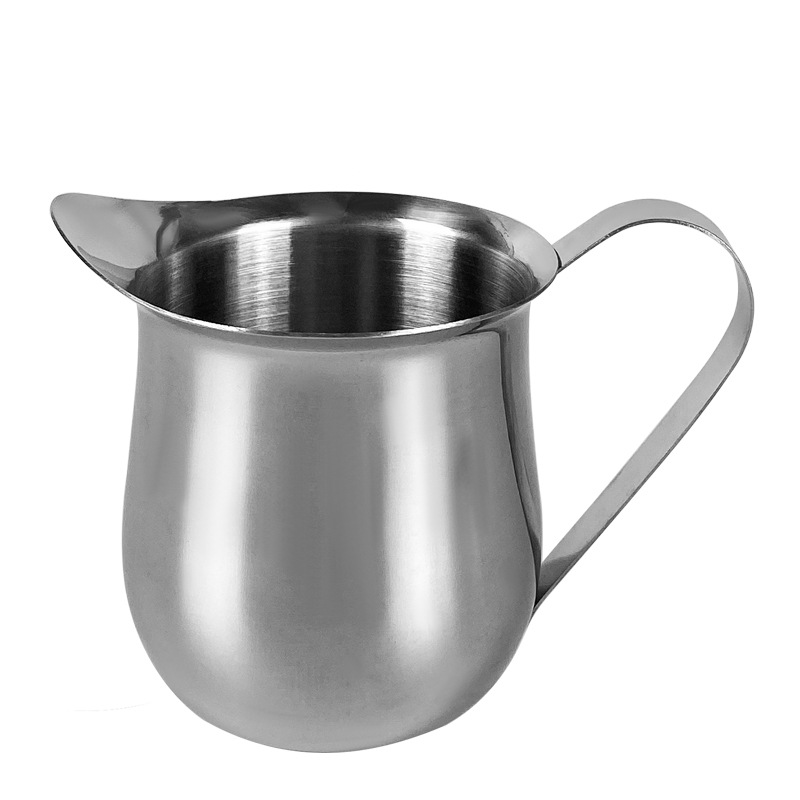 Cross-Border Stainless Steel Drum-Shaped Small Milk Jug Espresso Ounce Latte Art Cup Measuring Cup Milk Cup Western-Style Juice Bucket Sauce Cup