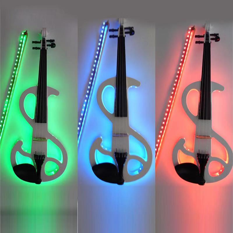 Электронная электроакустическая виолончель для начинающих, экзаменационный уровень, светящиеся аксессуары для свадебных выступлений, кристально прозрачная