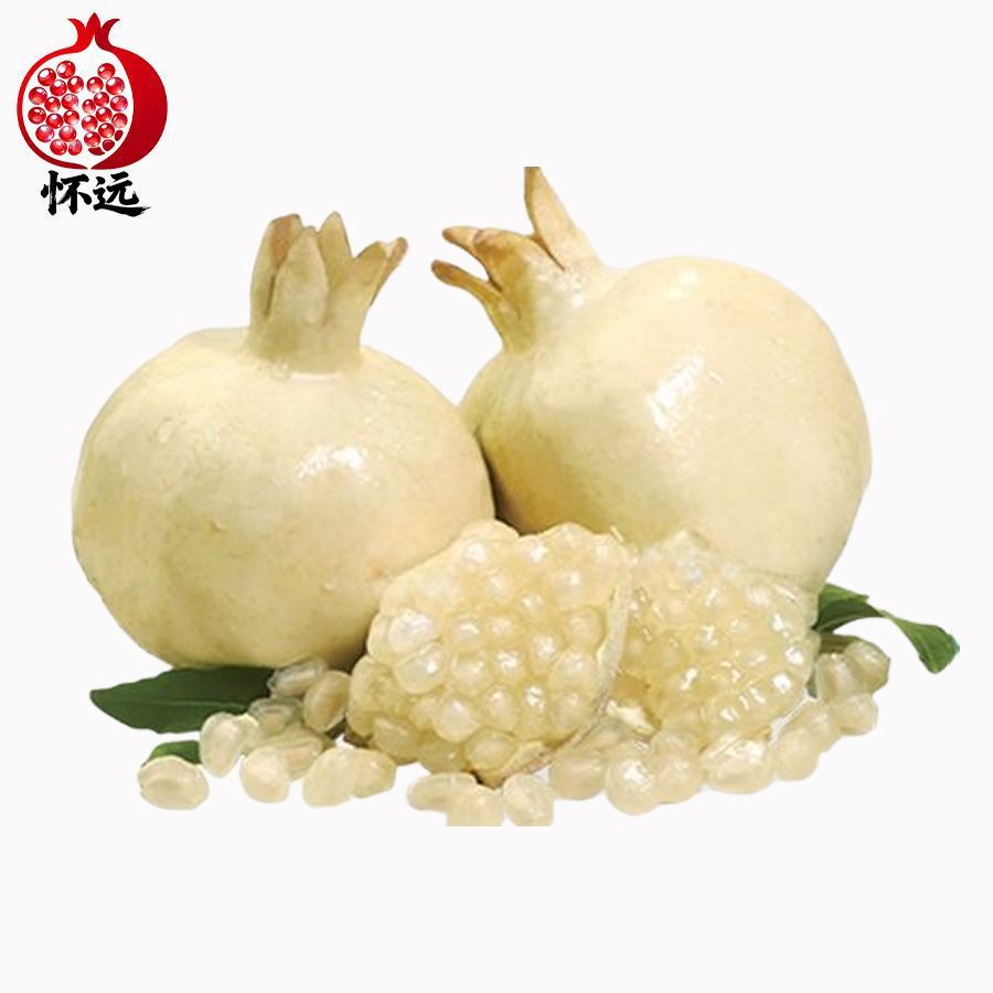 Huaian White Flower Jade Seed All-White Pomegranate Thin-Skinned Juicy Sweet Pomegranate Fresh Pomegranate Fresh Fruit Wholesale Delivery