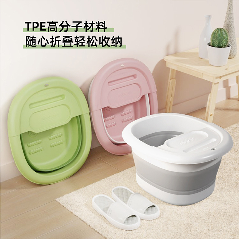 Складное ведро для ванны для ног, ведро для сохранения здоровья с крышкой, термоизоляционное ведро для ванны для ног для взрослых, установка без инструментов