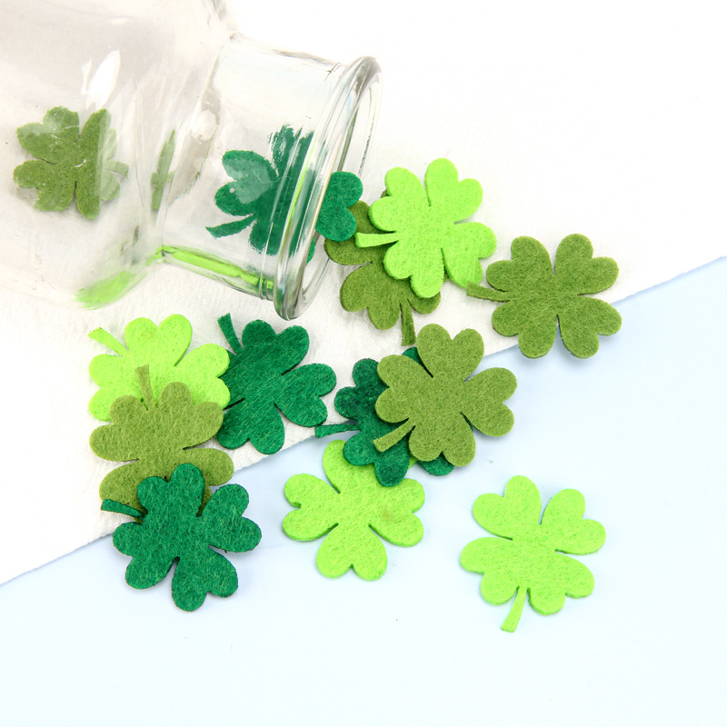Factory direct cartoon felt cloth four-leaf clover simple exquisite love children's handmade DIY hair accessories decoration accessories