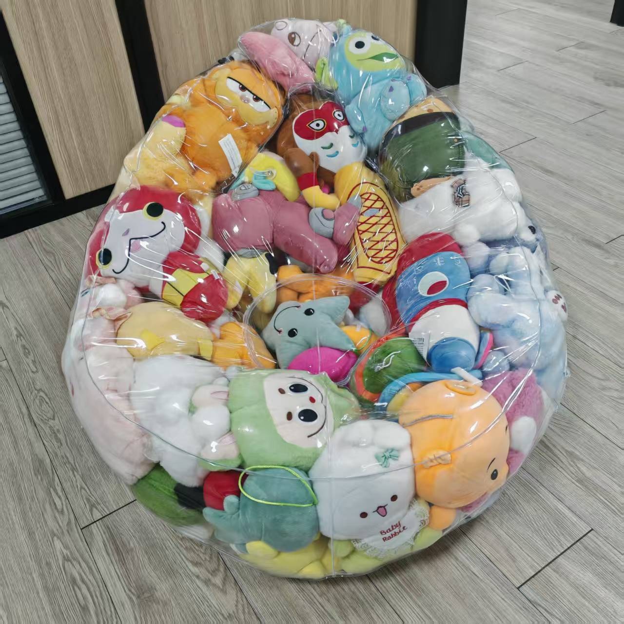 Sofa Cover Doll Transparent Storage Creative Zipper Drop-In Doll Eye Outer Opening Sofa Storage