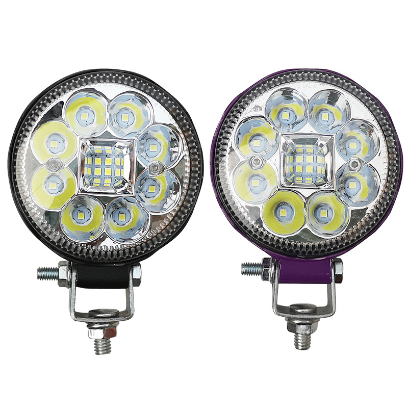 20263inch Round Led Car Spotlights, Large Field of View, Small Solar Lights, Super Bright Reversing Lights, Waterproof Side Lights, 12V Year of the Horse