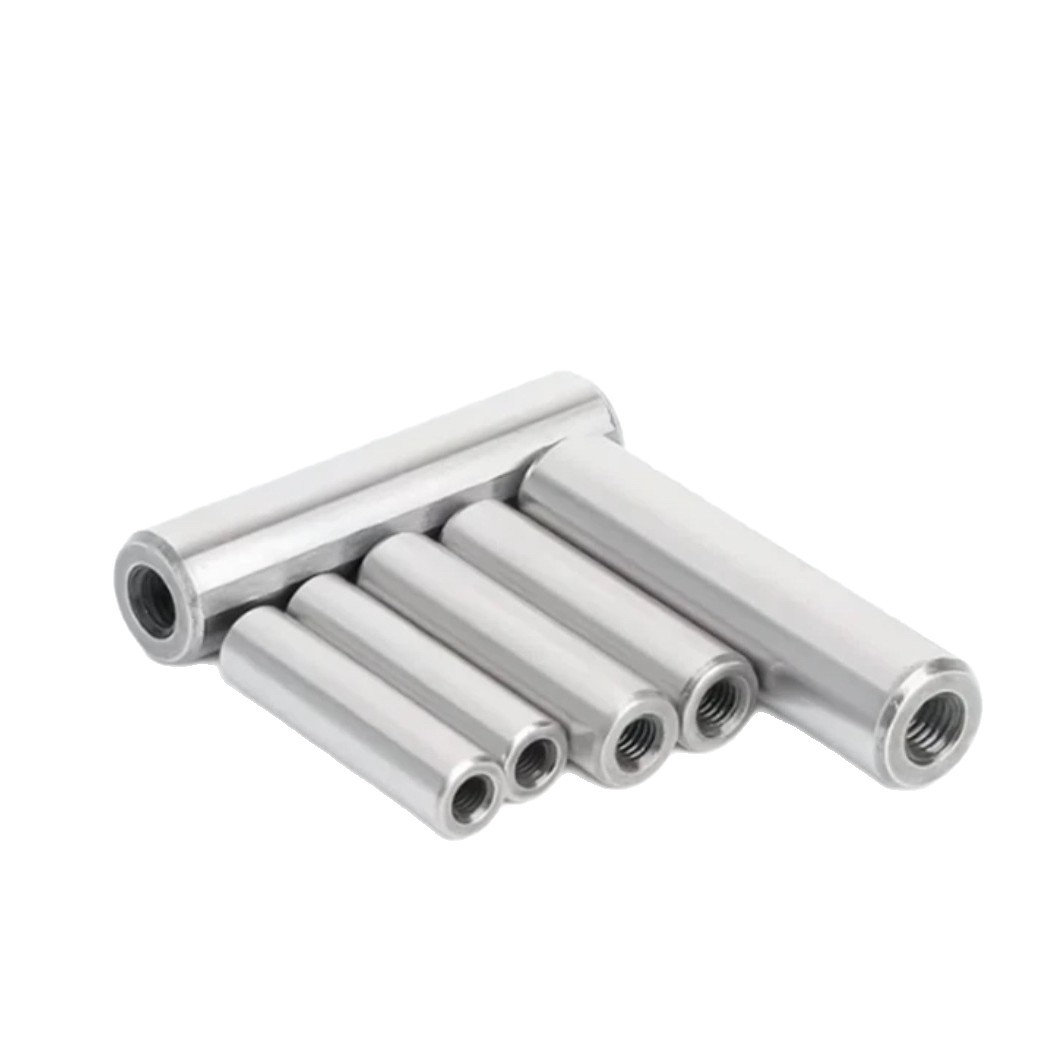 Linear Optical Axis 681012151620 Chrome-Plated Rod Processing Hard Shaft Soft Shaft Guide Shaft Double-Headed Internal Thread Piston Rod