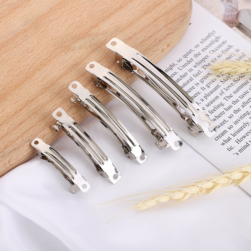 Ns Spring Clip Three-Piece Hair Clip Automatic Clip Hair Clip Hair Accessories Accessories Headwear Jewelry Accessories Metal Plating DIY