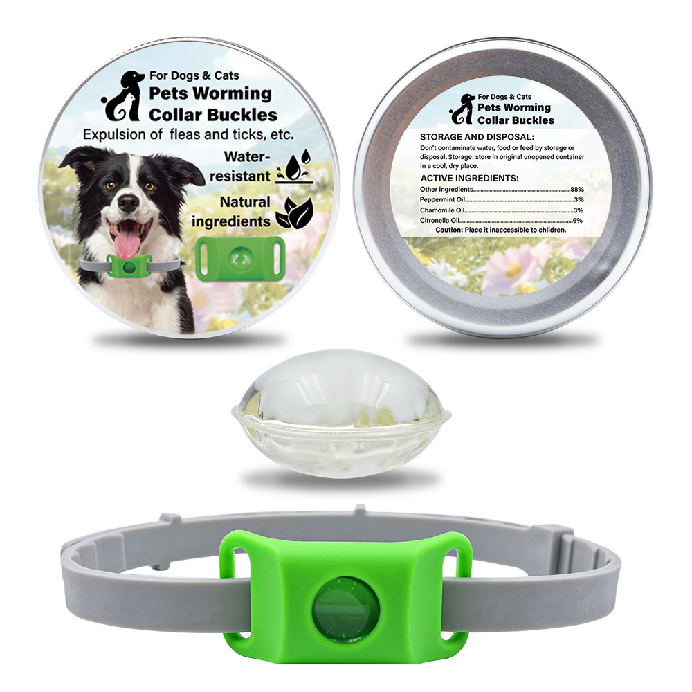 Amazon's Best-Selling Pet Cat and Dog Repellent Button Silicone Collar to Repel Fleas, Ticks, and Lice, in Stock