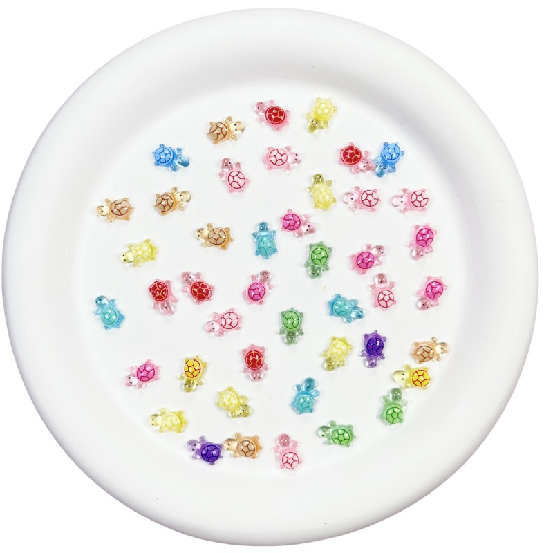 Super Mini Luminous Plastic Small Turtle Pair Touch New Luminous Ornaments DIY Small Nose Kagfei Children's Toys