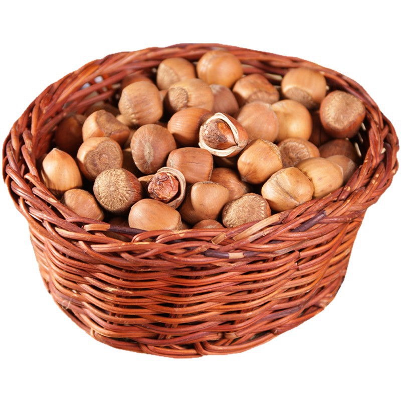 Hazelnuts, a Specialty of Northeast China, Fresh Wild Roasted and Cooked, Large Open-Shell Nuts, Original Flavor, No Additives, Roasted Nuts and Dried Fruit Snacks