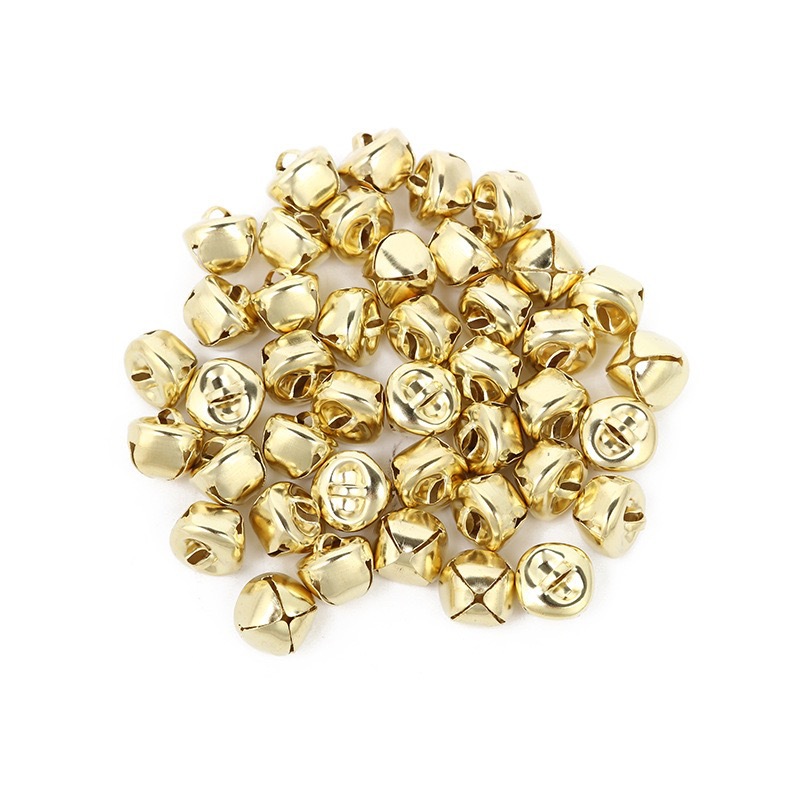 Factory Direct Sales Cross Opening Bell Metal Brass Color Christmas Decoration Pet Bell Water Plating Accessories Pendant