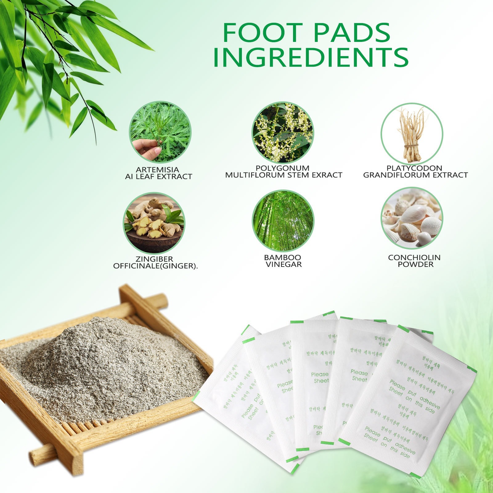 Cross-border wholesale Annuan Hall Wormwood FOOT patch bamboo vinegar cleaning FOOT patch FOOT PADS Korean style FOOT patch