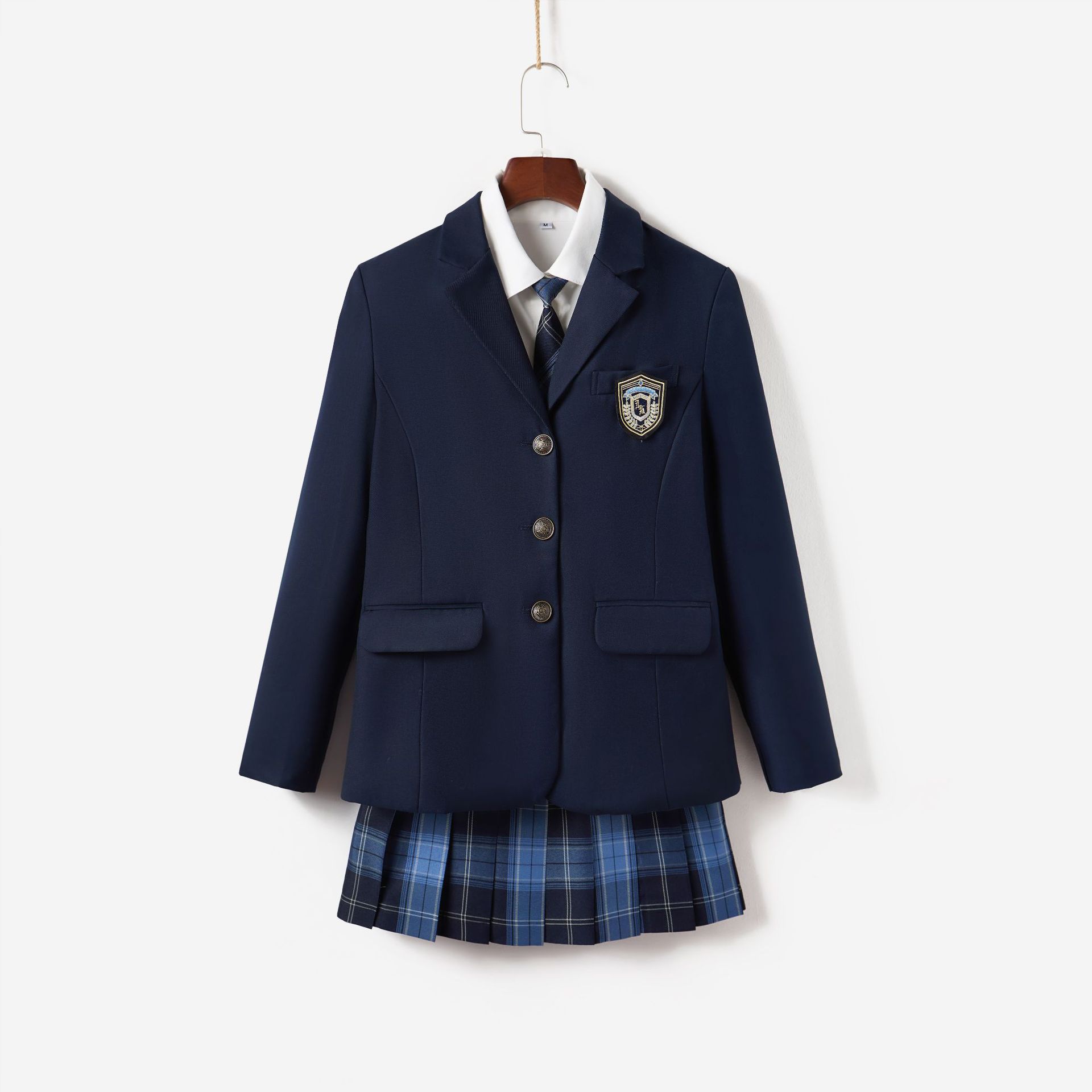 Фабричное предложение jk униформа новый костюм Benzo средний трехпуговичный костюм юбка плиссированная юбка академический стиль