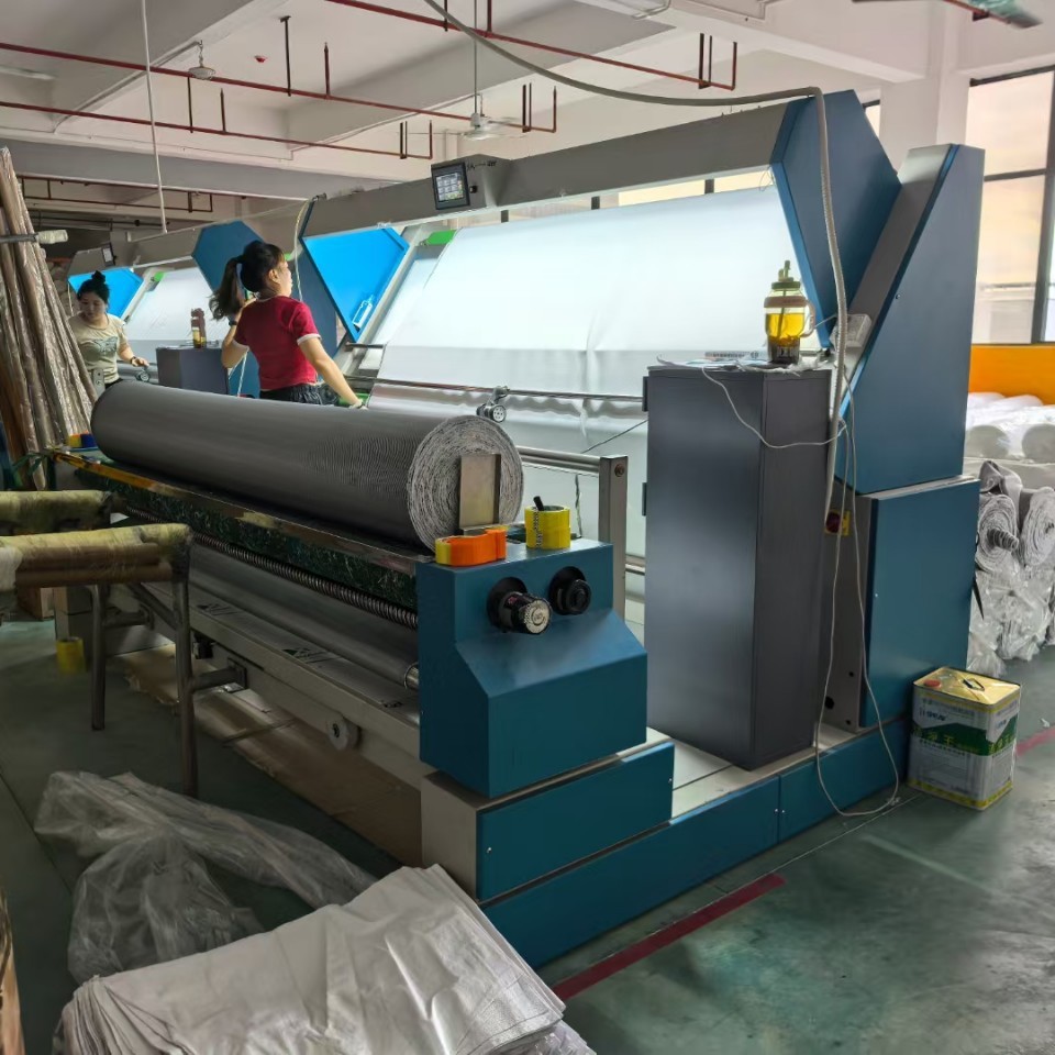 针织恒张力自动对边验布机专业，针织织布厂布匹仓库
