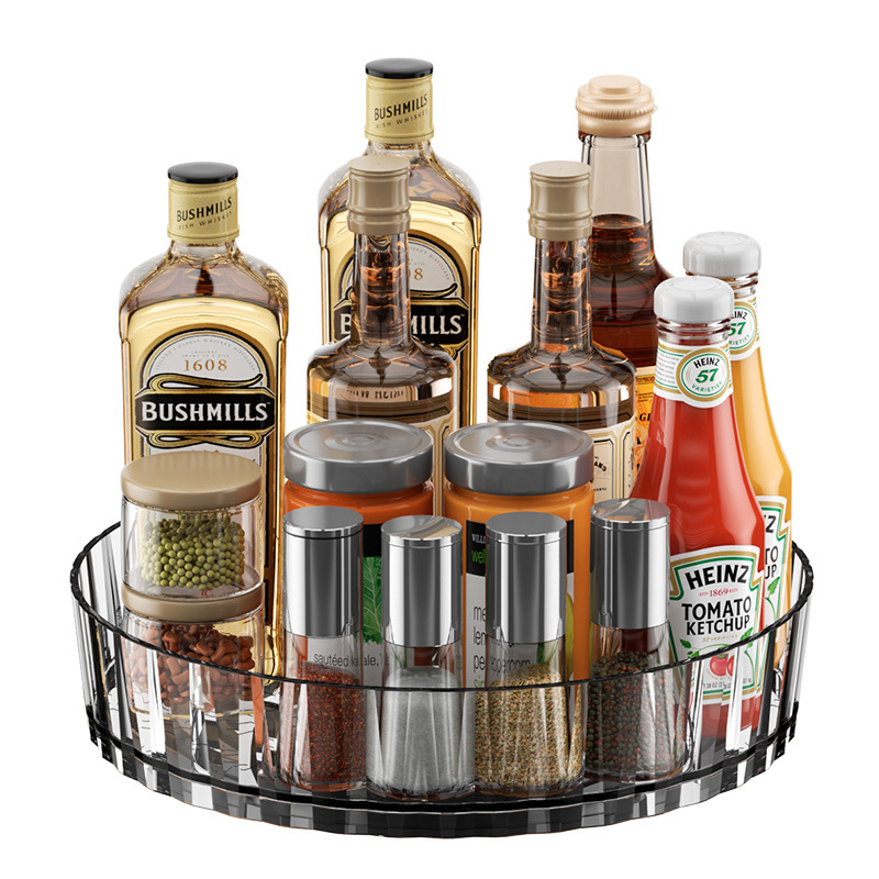 Rotating Spice Rack Multifunctional Cosmetics Storage Box Household Condiment Storage Rack Kitchen Storage Rack