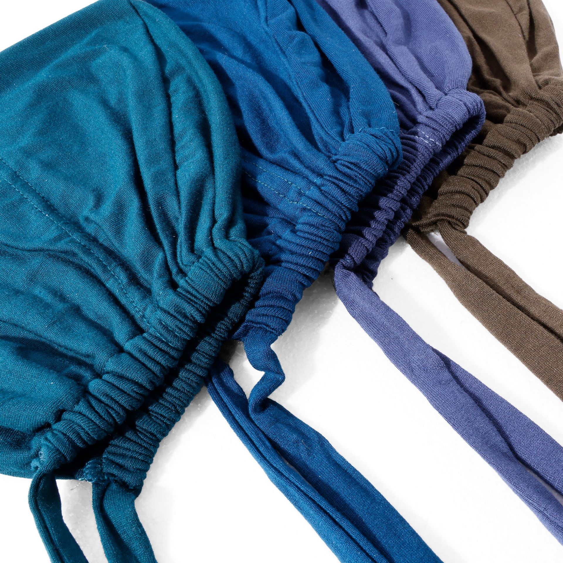 【High-Quality Pure Mercerized Cotton】Adjustable Hair-Covering Turban Hat with Elastic Straps, Base Cap, Head Wrap Hat