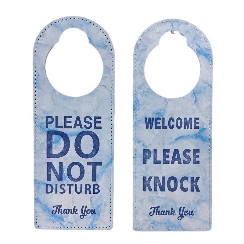 In-Stock Pu Leather Do Not Disturb Sign Business Welcome Leather Indicator Door Sign Manufacturer Wholesale Luxury Welcome Sign