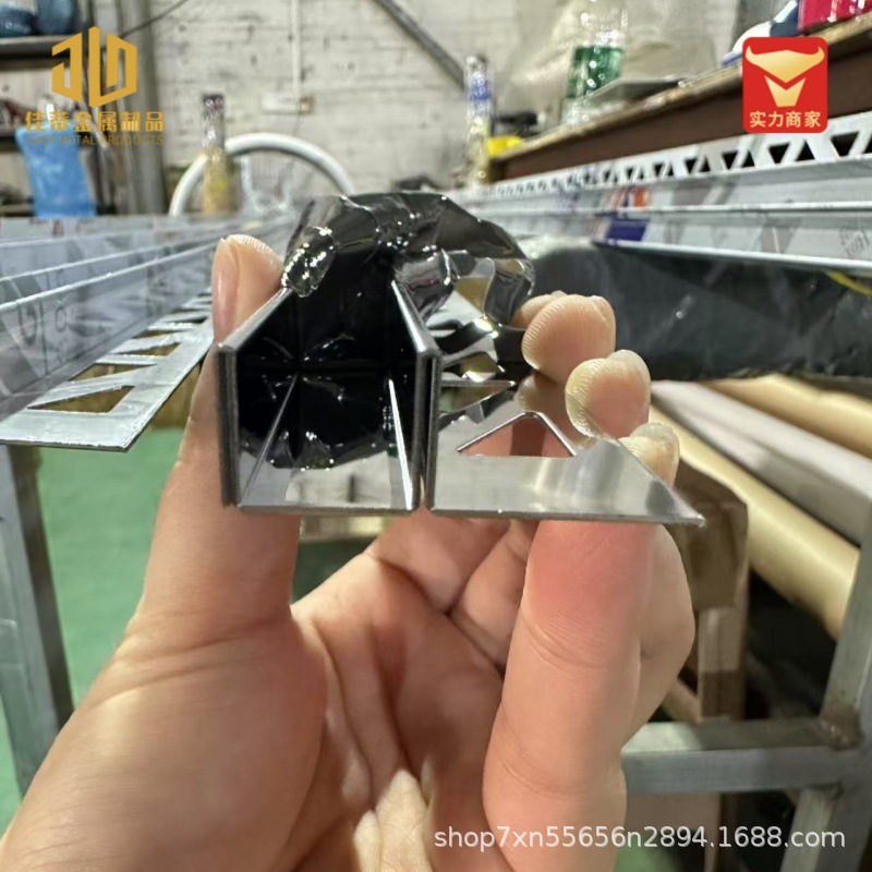 Stainless Steel F-Type Glass Slot Sunken Shower Room Bathroom Partition Slot Embedded Piece U-Shaped Edge Strip