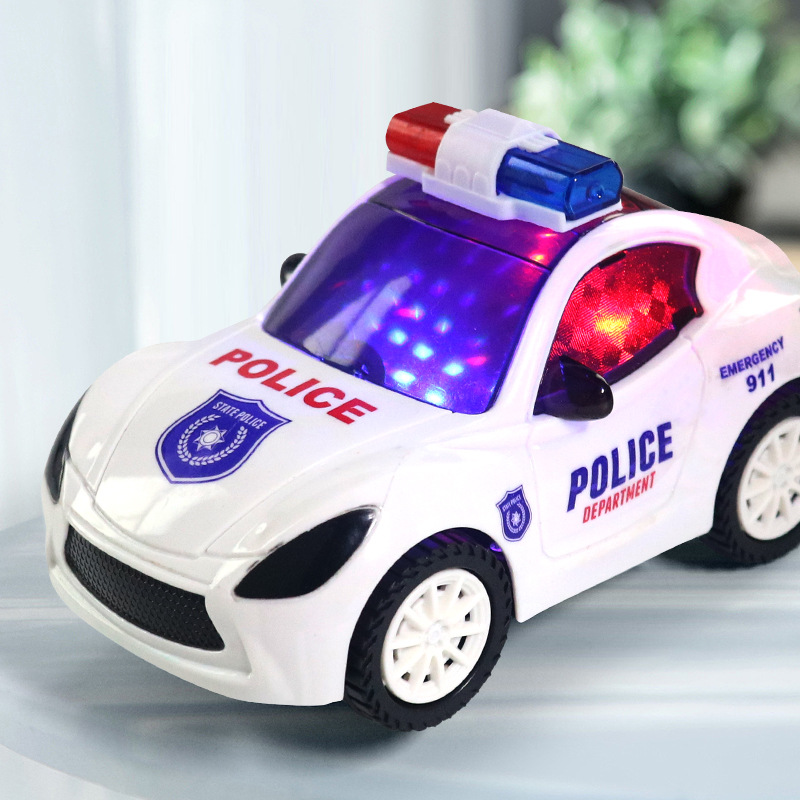 Electric colorful Police toy car universal walking with music Light children's toy car Boys and Girls car