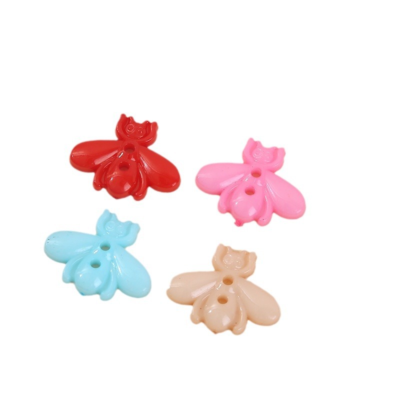 Factory direct plastic color children's buttons buttons handmade DIY buttons color butterfly five-pointed star apple buckle