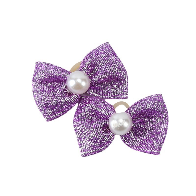 Pet Supplies Pet Bow Leather Strap Hair Ring Dog Hair Flower Teddy Yorkshire Marzis Hair Rope Headwear