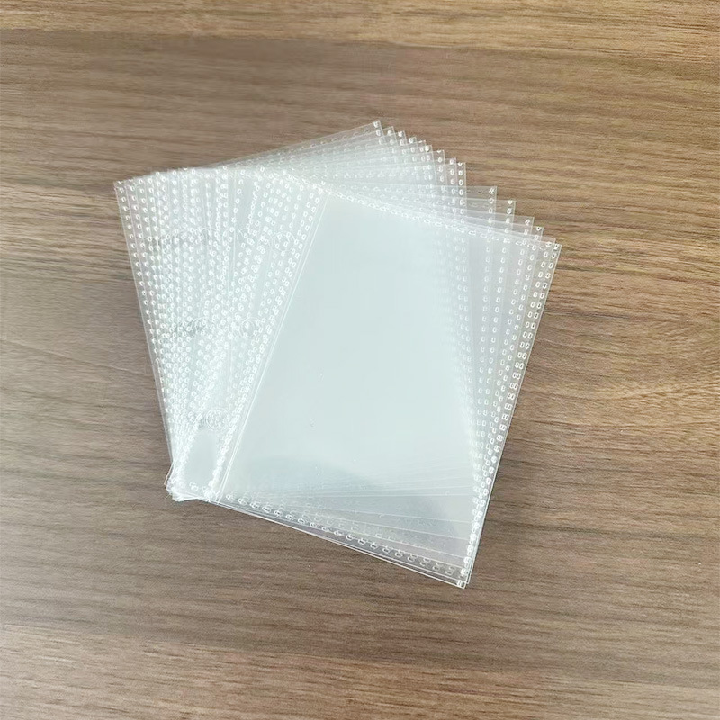 3-Hole Small Single-Grid Transparent Binder File Bag, Refillable Binder Storage for Celebrity Merchandise, Binder Card Album Inner Pages Wholesale