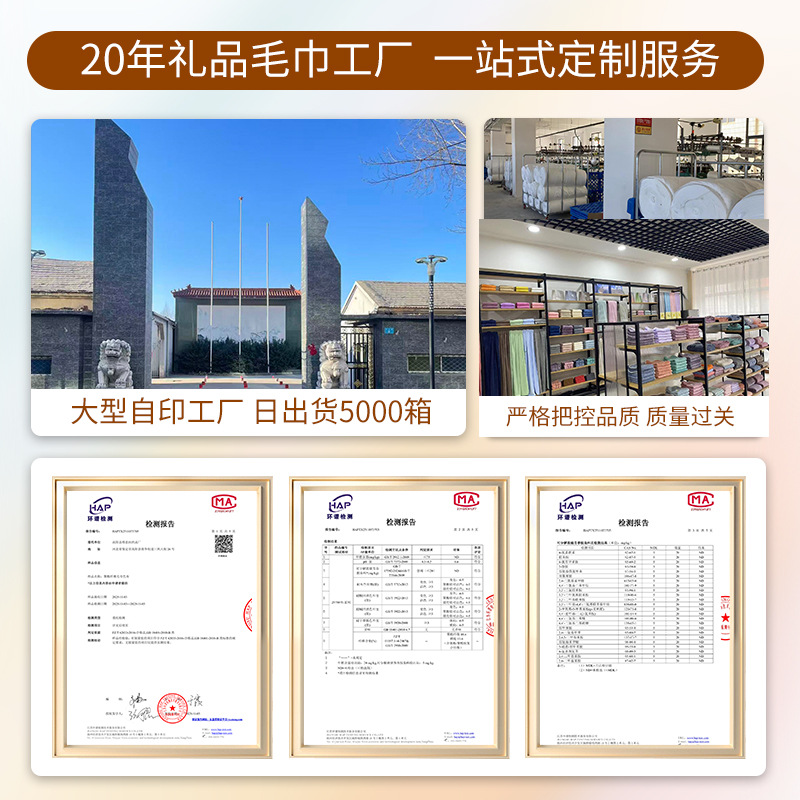 Coral Velvet Towel Custom Company Gift Box for Home Use, Absorbent and Quick-Drying, Gift Souvenir, Business Gift Box Towel