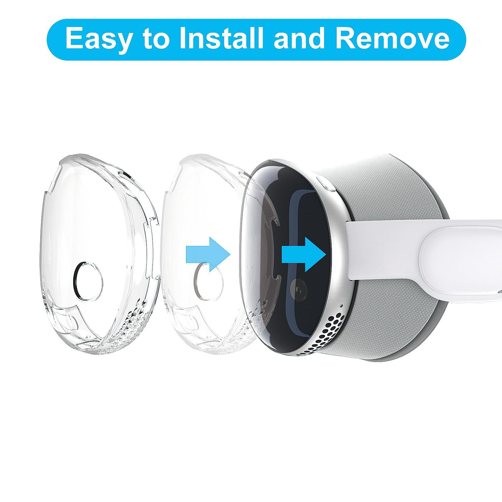 Защитный чехол для Apple Vision Pro, прозрачный, противоударный, для VR-устройства, защитный чехол для дисплея