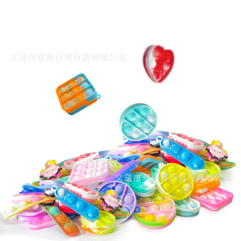 Mouse Killer pioneer finger bubble music keychain decompression toy decompression keychain pendant rainbow press music Wholesale